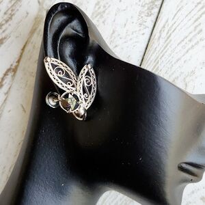 Sorrento Sterling Screw Back Vintage Earrings 3/4"